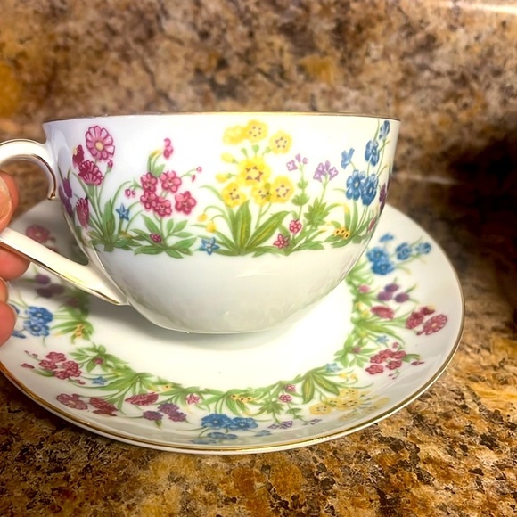 Floral Tea Cup and Saucer Set - Picture 2 of 5
